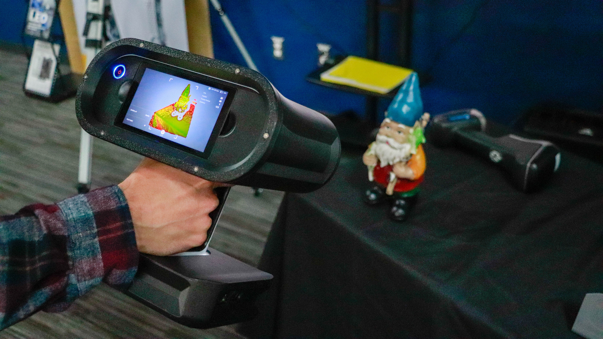 A 3D scanner being used at the Athabasca Architectural Maker Space